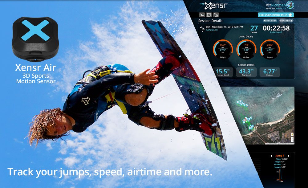 Xensr Air Track your jumps, speed, airtime and more!